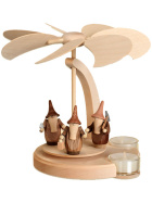 Teelichtpyramide Gnome Edelholz