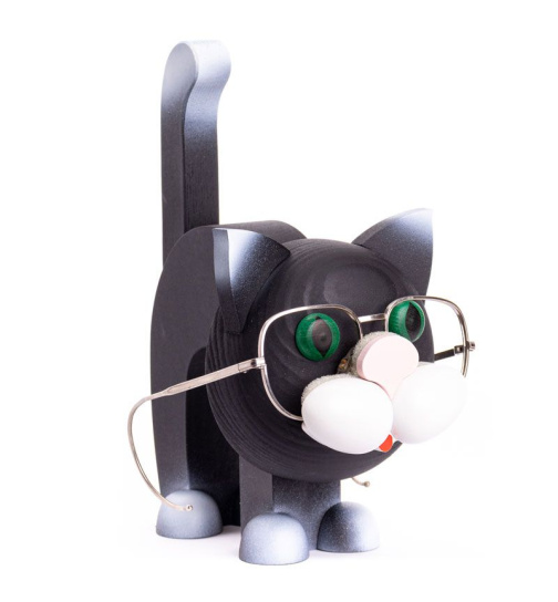 Brillenhalter Katze schwarz