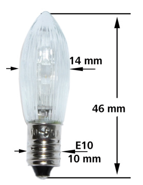 2-LED-Topfkerze Spitzschaftkerze Riffelkerze 10-55 V