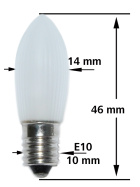 LED-Topfkerze Spitzschaftkerze Riffelkerze 16V 0,1W mat