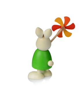 Kaninchen Max mit Windmühle