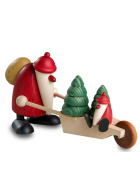 Weihnachtsmann mit Kind & Bäume auf Schubkarre - Exklusiv Edition