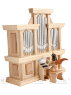 Kurzrockengel natur an der Orgel mit Spielwerk