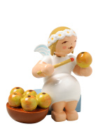 Margeritenengel sitzend mit Apfelkorb