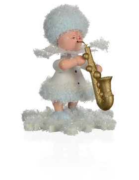 Schneeflöckchen mit Saxophon