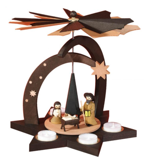 Sternpyramide für Teelichte Christi Geburt