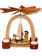 Bogenpyramide für Teelichte Christi Geburt