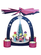 Bogenpyramide für Teelichte Winterkinder