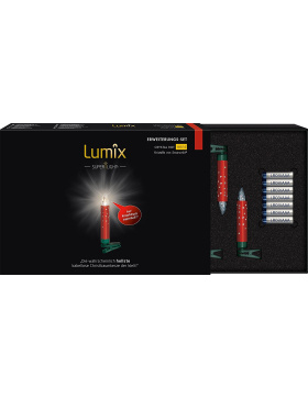 Lumix Crystal mini LED-Christbaumkerzen 7er Erweiterungs-Set, rot