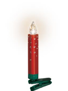 Lumix Crystal mini LED-Christbaumkerzen 7er Erweiterungs-Set, rot