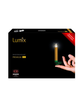 Lumix Premium mini LED-Christbaumkerzen 6er Erweiterungs-Set, gold