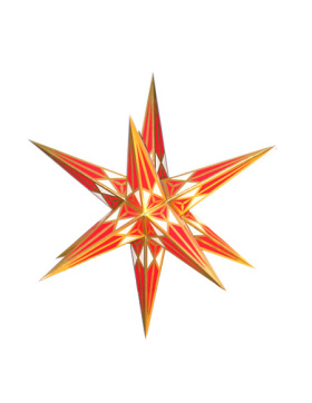 Hartensteiner Stern rot/gold ohne Beleuchtung