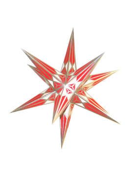 Hartensteiner Stern rot/silber ohne Beleuchtung
