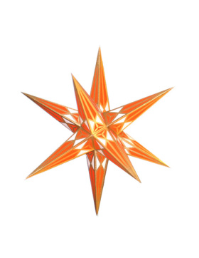 Hartensteiner Stern orange/gold ohne Beleuchtung