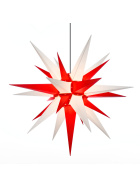 Herrnhuter Stern ® Plastik a13 (130 cm) für außen weiß-rot