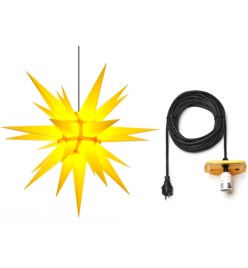 Stern mit 10m-Kabel, Kappe gelb