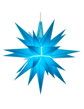 Herrnhuter Stern A1e, 13 cm, blau mit Netzgerät für 1-4 Sterne