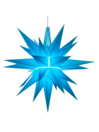 Herrnhuter Stern A1e, 13 cm, blau mit Netzgerät für 1-4 Sterne