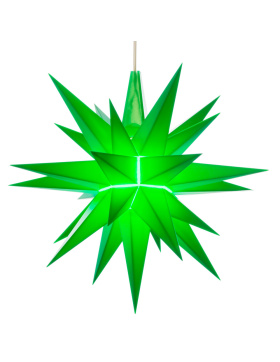 Herrnhuter Stern A1e, 13 cm, grün mit Netzgerät für 1-4 Sterne