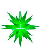 Herrnhuter Stern A1e, 13 cm, grün mit Netzgerät für 1-4 Sterne