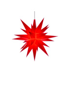 Herrnhuter Stern A1e, 13 cm, rot mit Netzgerät für 1-4 Sterne