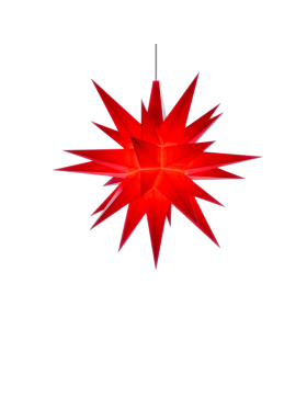 Herrnhuter Stern A1e, 13 cm, rot LED mit Batterhalter