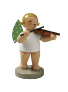 Engel mit Geige braunes Haar