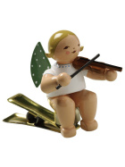 Engel mit Geige auf Klemme blondes Haar