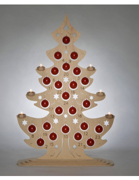 Weihnachtskalender XL Baum mit Teelichten