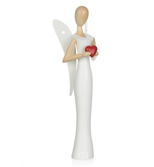 Sternkopf-Engel mit Herz stehend Design 24,5 cm 