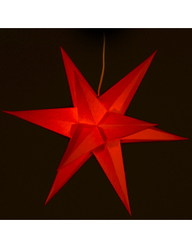 Zwickauer Adventsstern einzeln Papier beleuchtet, rot