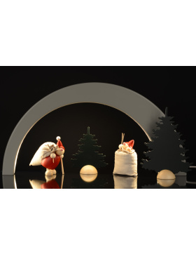 LED-Schwibbogen SIMPLEX grau Der Weihnachts-WICHT