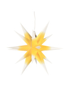 Annaberger Faltstern No. 3 weiß mit gelbem Kern, 35 cm ohne Beleuchtung