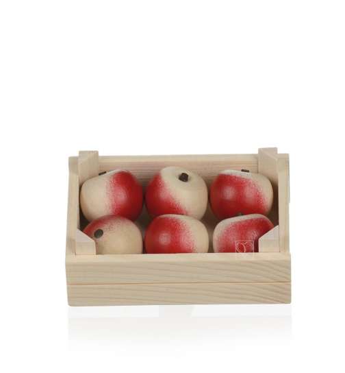 Obststiege mit Äpfeln