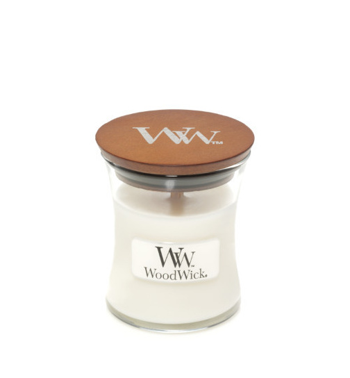 WoodWick Mini Jar White Teak