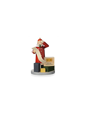 Räuchermann Weihnachtsmann mit Kalender