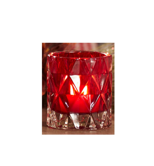 Votivhalter Red Nordic Frosted Glass*