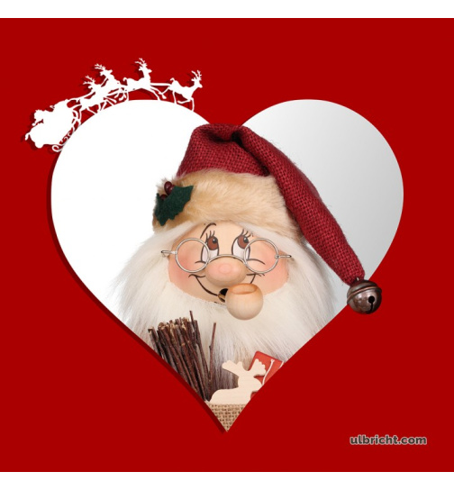 Servietten Wichtel Weihnachtsmann im Herz