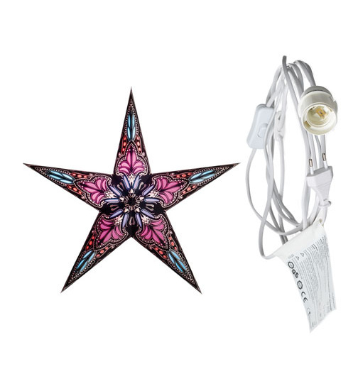 starlightz - jaipur small black/pink mit Beleuchtungskabel weiß 3,5 m