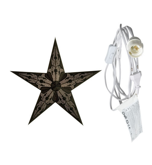 starlightz - damaskus black mit Beleuchtungskabel weiß 3,5 m
