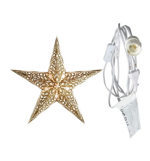starlightz - geeta gold mit Beleuchtungskabel weiß 3,5 m