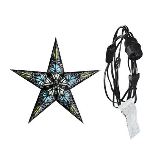 starlightz - jaipur black/turquoise mit Beleuchtungskabel schwarz 4 m