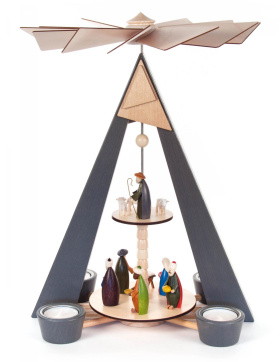 Teelichtpyramide Christi Geburt