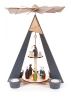 Teelichtpyramide Christi Geburt