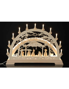 Schwibbogen mit LED-Band Christi Geburt mit Könige