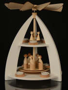 Teelichtpyramide mit Engeln und Kurrendefiguren Edition F.Günther