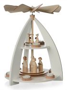 Teelichtpyramide mit Engeln und Kurrendefiguren Edition F.Günther