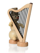 Schneemannmusikant mit Harfe
