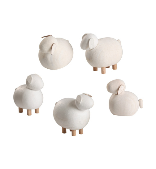 Miniaturengruppe Schafe, 5 teilig
