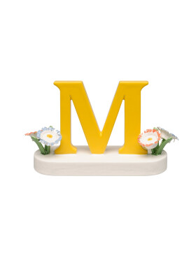 Buchstabe M mit Blumen